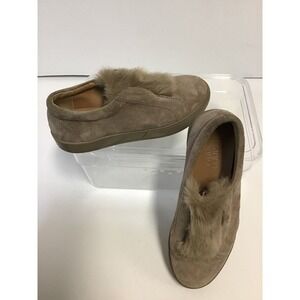 Franco Sarto Beige Suede‎ Faux Fur Sneaker Women Size 8M